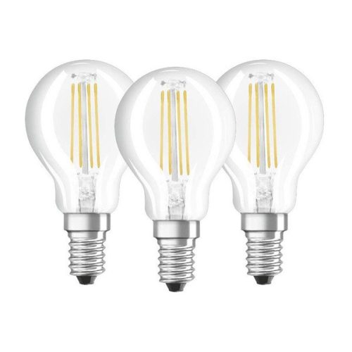 Osram Base átlátszó üveg búra/4W/470lm/2700K/E14 LED kisgömb izzó 3 db