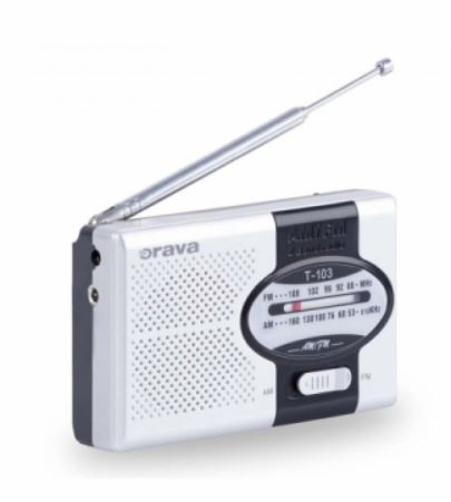 Orava T-103 Rádió AM/FM 2x1,5V AA elem